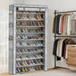 OYREL Shoe Rack 10Tier Large Capacity 50-56Pairs Beautiful Tall Shoe Shelf Free Standing Storage Cabinet Entryway Closet