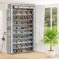 OYREL Shoe Rack 10Tier Large Capacity 50-56Pairs Beautiful Tall Shoe Shelf Free Standing Storage Cabinet Entryway Closet