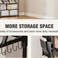 OYREL Shoe Rack 8 Tier Large Shoe Organizer Storage 32-40 Pairs Metal Shoe Storage Rack with Hooks and Side Pocket for Entrance Entryway Closet Shoe Shelf Holder