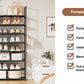OYREL Scarpiera a 8 ripiani, organizer per scarpe, 32-40 paia, scarpiera per armadio, salvaspazio, scarpiera