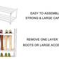 OYREL Sturdy Metal Shoe Rack Organizer, Narrow Shelf Stand for Closets