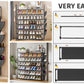 OYREL Shoe Rack 7 Tier 28-35 Pairs Shoes, Shoe Storage Organizer Large with Side Bag Space Saving for Closet, Entryway, Garage, Bedroom Non-Woven Shoe Rack Shelf Black