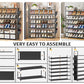 OYREL Shoe Rack 7 Tier 28-35 Pairs Shoes, Shoe Storage Organizer Large with Side Bag Space Saving for Closet, Entryway, Garage, Bedroom Non-Woven Shoe Rack Shelf Black