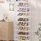OYREL Sturdy Metal Shoe Rack Organizer, Narrow Shelf Stand for Closets