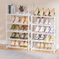 OYREL Sturdy Metal Shoe Rack Organizer, Narrow Shelf Stand for Closets