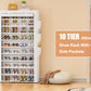 OYREL Shoe Rack 10Tier Large Capacity 50-56Pairs Beautiful Tall Shoe Shelf Free Standing Storage Cabinet Entryway Closet