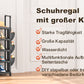 OYREL Schuhregal 5 Ebenen, Große Kapazität Shoe Rack Schuhablage mit Seitentasche für 20-25 Paar Schuhe, Stark Schuhaufbewahrung für Schrank, Flur, Closet, Draußen, 85cm Breit Shoe Storage Schwarz