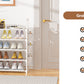 OYREL Schuhregal 5 Ebenen, Große Kapazität Shoe Rack Schuhablage mit Seitentasche für 20-25 Paar Schuhe, Stark Schuhaufbewahrung für Schrank, Flur, Closet, Draußen, 85cm Breit Shoe Storage Weiß