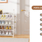 OYREL Étagère à Chaussures à 5 Niveaux Rangement de Chaussures - 20 à 25 Paires - Étagère à Chaussures pour Armoire Organiseur d'entrée - Support à Chaussures Peu encombrant