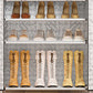 OYREL Shoe Rack 10 Tier Tall 36-41Pairs with 6 Large Pockets Large Storage Capacity Dustproof Shoes Storage for Closet Entryway, Sturdy Black Shoe Organizer Stand Shelf with Cover