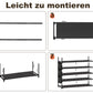 OYREL Schuhregal 5 Ebenen, Große Kapazität Shoe Rack Schuhablage mit Seitentasche für 20-25 Paar Schuhe, Stark Schuhaufbewahrung für Schrank, Flur, Closet, Draußen, 85cm Breit Shoe Storage Schwarz