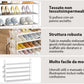 OYREL Scarpiera a 5 livelli, organizer per scarpe, 20-25 paia, scarpiera per armadio, scarpiera, organizer per ingresso, scarpiera salvaspazio