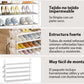 OYREL Zapatero de 5 Niveles, Organizador de Zapatos, 20 – 25 Pares, Zapatero para Armario, Organizador de Entrada, Zapatero, Ahorro de Espacio, Zapatero Grande