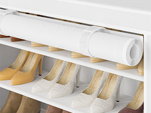 OYREL 10 Tier Shoe Rack Cabinet with Dustproof Cover, Large Capacity Shoe Stand Metal Frame, Shoe Racks Storage Space Saver for 50-56 Pairs Shoes, Shoe Shelves for Inside Wardrobe, Living Room,Hallway