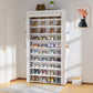OYREL 10 Tier Shoe Rack Cabinet with Dustproof Cover, Large Capacity Shoe Stand Metal Frame, Shoe Racks Storage Space Saver for 50-56 Pairs Shoes, Shoe Shelves for Inside Wardrobe, Living Room,Hallway