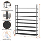 OYREL Schuhregal 8 Ebenen, Große Kapazität Shoe Rack Schuhablage mit Seitentasche für 32-40 Paar Schuhe, Stark Schuhaufbewahrung für Schrank, Flur, Closet, Draußen, 85cm Breit Shoe Storage Schwarz