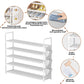 OYREL Schuhregal 5 Ebenen, Große Kapazität Shoe Rack Schuhablage mit Seitentasche für 20-25 Paar Schuhe, Stark Schuhaufbewahrung für Schrank, Flur, Closet, Draußen, 85cm Breit Shoe Storage Weiß