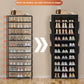OYREL Schuhregal mit 11 Ebenen, Schuhschrank Hoch mit Staubdichtem Überzug, Große Shoe Rack für 36-41 Paar Schuhe, Geschlossen Schuhablage Stoff, Schuhaufbewahrung für Flur, Closet, Schwarz