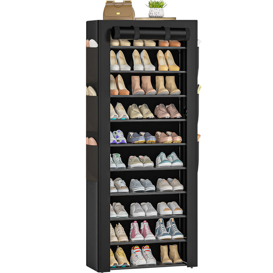 OYREL Étagère à Chaussures 11 Niveaux, Grande Armoire à Chaussures Haute pour 36-41 Paires de Chaussures, Stockage Chaussure-Organisateur avec Couverture étanche à la poussière