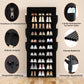 OYREL Schuhregal mit 11 Ebenen, Schuhschrank Hoch mit Staubdichtem Überzug, Große Shoe Rack für 36-41 Paar Schuhe, Geschlossen Schuhablage Stoff, Schuhaufbewahrung für Flur, Closet, Schwarz