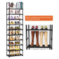 OYREL Étagère à Chaussures 10 Niveaux Gain de Place, Organisateur de Chaussures Grande capacité pour 20-25 Paires, Armoire à Chaussures métallique Haute et étroite, pour entrée, Salon, Chambre