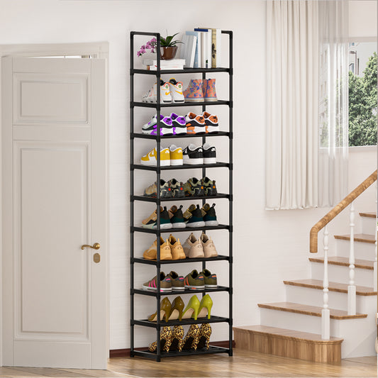 OYREL Étagère à Chaussures 10 Niveaux Gain de Place, Organisateur de Chaussures Grande capacité pour 20-25 Paires, Armoire à Chaussures métallique Haute et étroite, pour entrée, Salon, Chambre