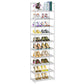 OYREL Schuhregal mit 10 Ebenen, schmal platzsparend, Shoe Rack, Schuhschrank hoch, Schuhablage aus Metall, Schuhaufbewahrung für Flur und Schrank, 45 cm breit, Schuhständer Weiß