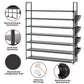 OYREL Schuhregal 7 Ebenen, Große Kapazität Shoe Rack Schuhablage mit Seitentasche für 28-35 Paar Schuhe, Stark Schuhaufbewahrung für Schrank, Flur, Closet, Draußen, 85cm Breit Shoe Storage Schwarz