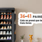 OYREL Étagère à Chaussures 11 Niveaux, Grande Armoire à Chaussures Haute pour 36-41 Paires de Chaussures, Stockage Chaussure-Organisateur avec Couverture étanche à la poussière