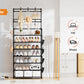 Shoe Rack 7 Tier Shoe Organizer Storage 21-28 Pairs Closet Shoes Rack for Front Door Entrance Shoe Rack Organizer with Hooks Side Pocket Entryway Large Capacity Shoe Shelf Tower Garage