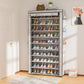 OYREL 10 Tier Shoe Rack Cabinet with Dustproof Cover, Large Capacity Shoe Stand Metal Frame, Shoe Racks Storage Space Saver for 50-56 Pairs Shoes, Shoe Shelves for Inside Wardrobe, Living Room,Hallway