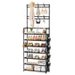 7 Tier Shoe Rack with Hooks and Side Pocket Shoe Organizer Storage 21-28 Pairs of Shoes Shoe Rack for Closet Entrance Shoe Rack Organizer Entryway Shoe Holder Space Saving Free Standing Shoe Racks Visit the OYREL Store