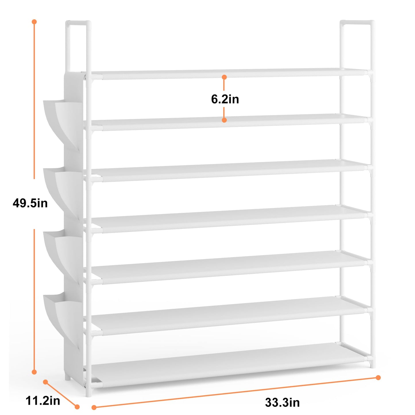 Shoe Rack 7 Tier Shoe Organizer Shoe Storage 28-35Pairs Shoe Rack for Closet Shoe Rack Organizer Entryway Shoe Holder Space Saving Shoe Shelf Shoe Stand Large Tall Shoe Tower Garage