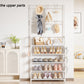 Shoe Rack 5 Tier Shoe Organizer Storage 15-20 Pairs Shoes Rack for Closet Entrance Shoe Rack Organizer with Hooks and Side Pocket Entryway Shoe Holder Space Saving Free Standing Shoe Racks
