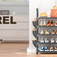 OYREL Shoe Rack 5 Tier 20-25 Pairs Shoes, Shoe Storage Organizer Large with Side Bag Space Saving for Closet, Entryway, Garage, Bedroom Non-Woven Shoe Rack Shelf Black