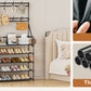 OYREL Shoe Rack 5 Tier Shoe Racks Organizer 20-25 Pairs Shoes Rack for Closet Entrance Shoe Storage Organizer with Hooks and Side Pocket Entryway Shoe Holder Space Saving Free Standing Shoe Racks