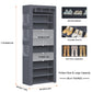 OYREL Shoes Rack 10 Tier Tall Shoe Rack with Storage Pockets, Fabric Covered Shoe Racks,Metal Shoes Rack Organizer for Closets,Bedroom, Garage