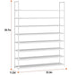 OYREL 8 Tier Shoe Rack Organizer Large Shoe Storage Rack for Closet Entryway Shoe Holder Space Saving Shoe Shelf Shoe Stand Tall Shoe Tower Metal Shoe Rack Holds up to 32-40 Pairs of Shoes