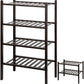 Narrow Shoe Rack for Closet,Sturdy Small Shoe Rack Organizer,4 Tier Stackable Shoe Storage for Small Space,Beautiful Natural Bamboo Shoe Rack Entryway