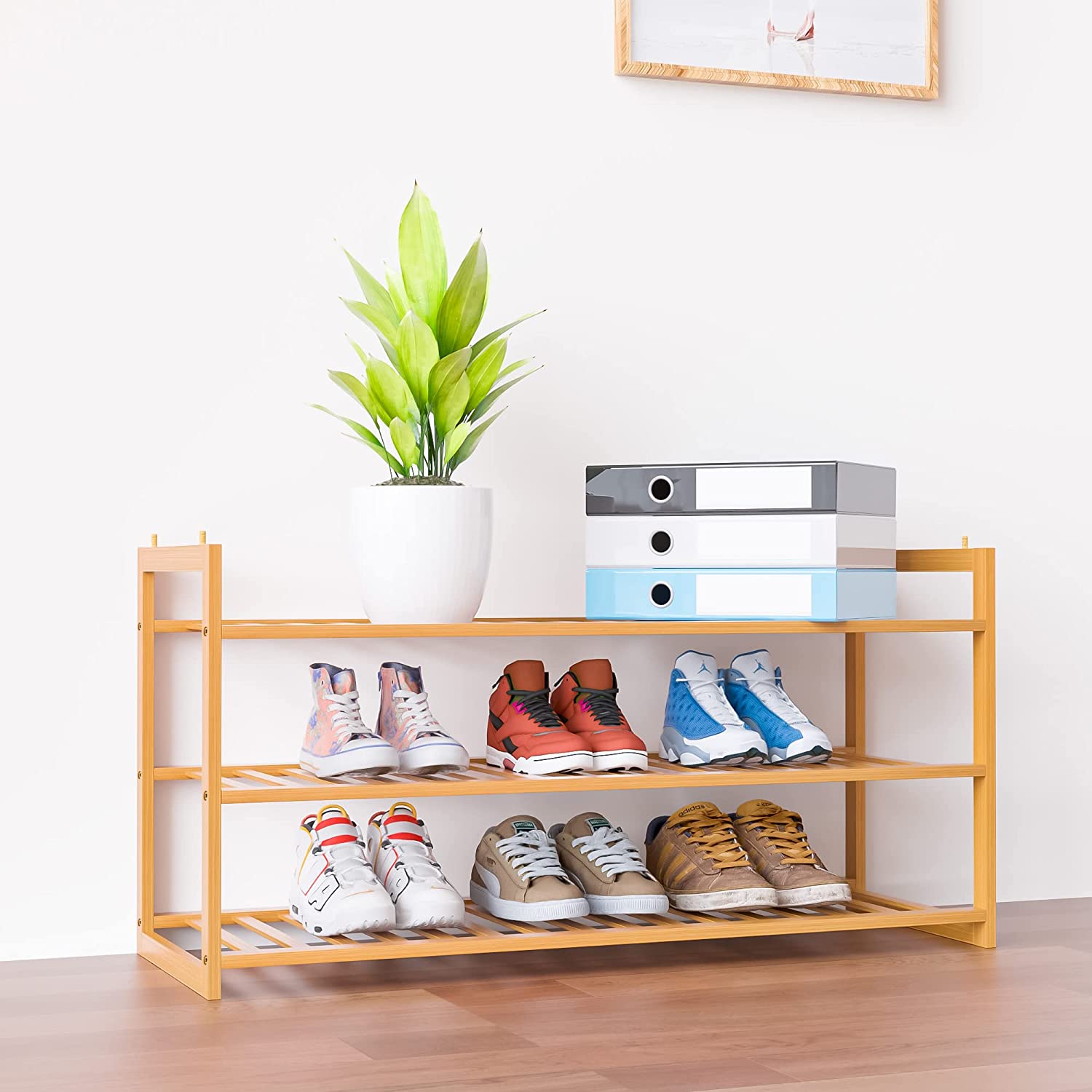 Tier Bamboo Stackable Bamboo Shoe Rack Tier Bamboo Stackable Shoe