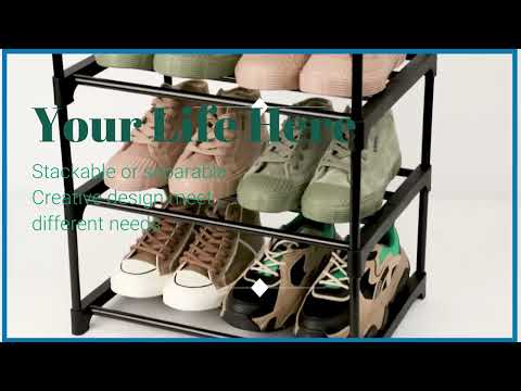 OYREL Sturdy Metal Narrow Shoe Rack Organizer for Closets